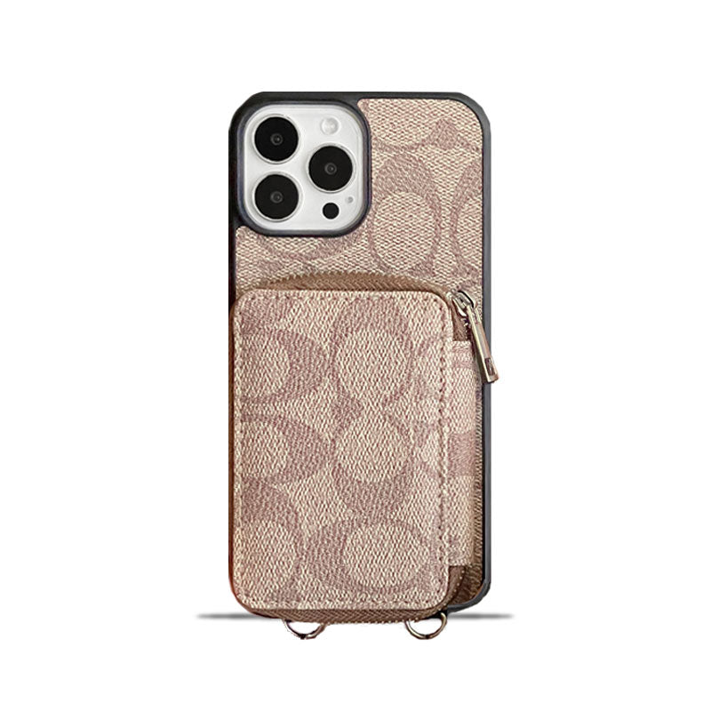 CH iPhone Case With Wallet Coffee-LQB241412-GTOCASE