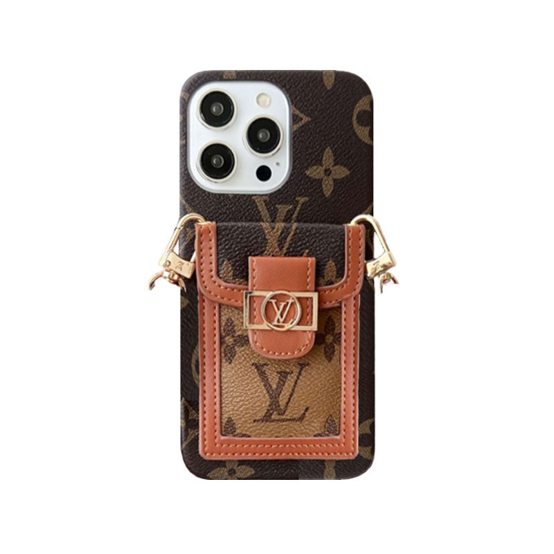 Monogram Dauphine iPhone Case With Card Holder And Strap Black -LQK240329-GTOCASE