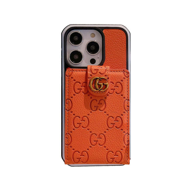 GG iPhone Case With Card Holder Pink -QBK240330-GTOCASE