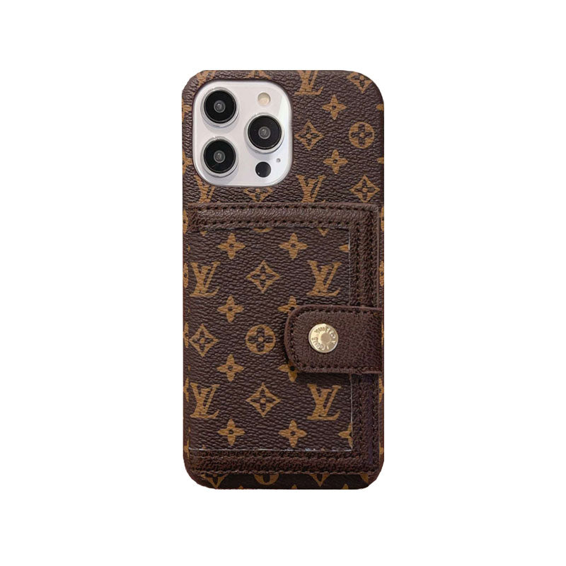 Leather Monogram Case With Wallet For iPhone-YCQ241712-GTOCASE