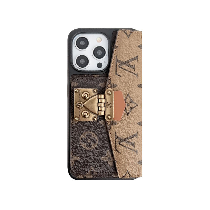 Monogram iPhone Case With Purse And Crossbody Strap Black -XKK240329-GTOCASE