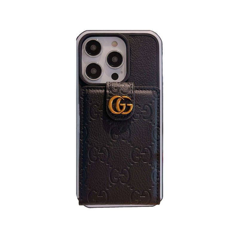 GG iPhone Case With Card Holder Pink -QBK240330-GTOCASE