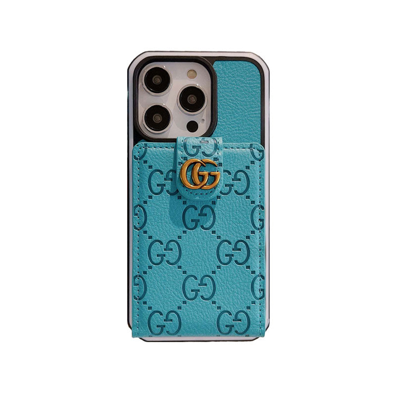 GG iPhone Case With Card Holder Pink -QBK240330-GTOCASE