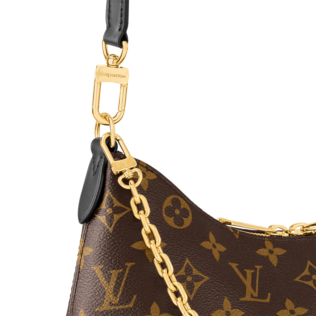 LV Luxury Element Monogram Handbag with Gold Chain Strap - Ultimate Luxury Must-Have Black Horn LV01