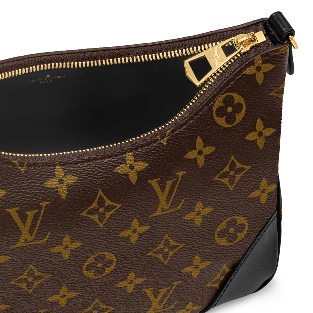 LV Luxury Element Monogram Handbag with Gold Chain Strap - Ultimate Luxury Must-Have Black Horn LV01