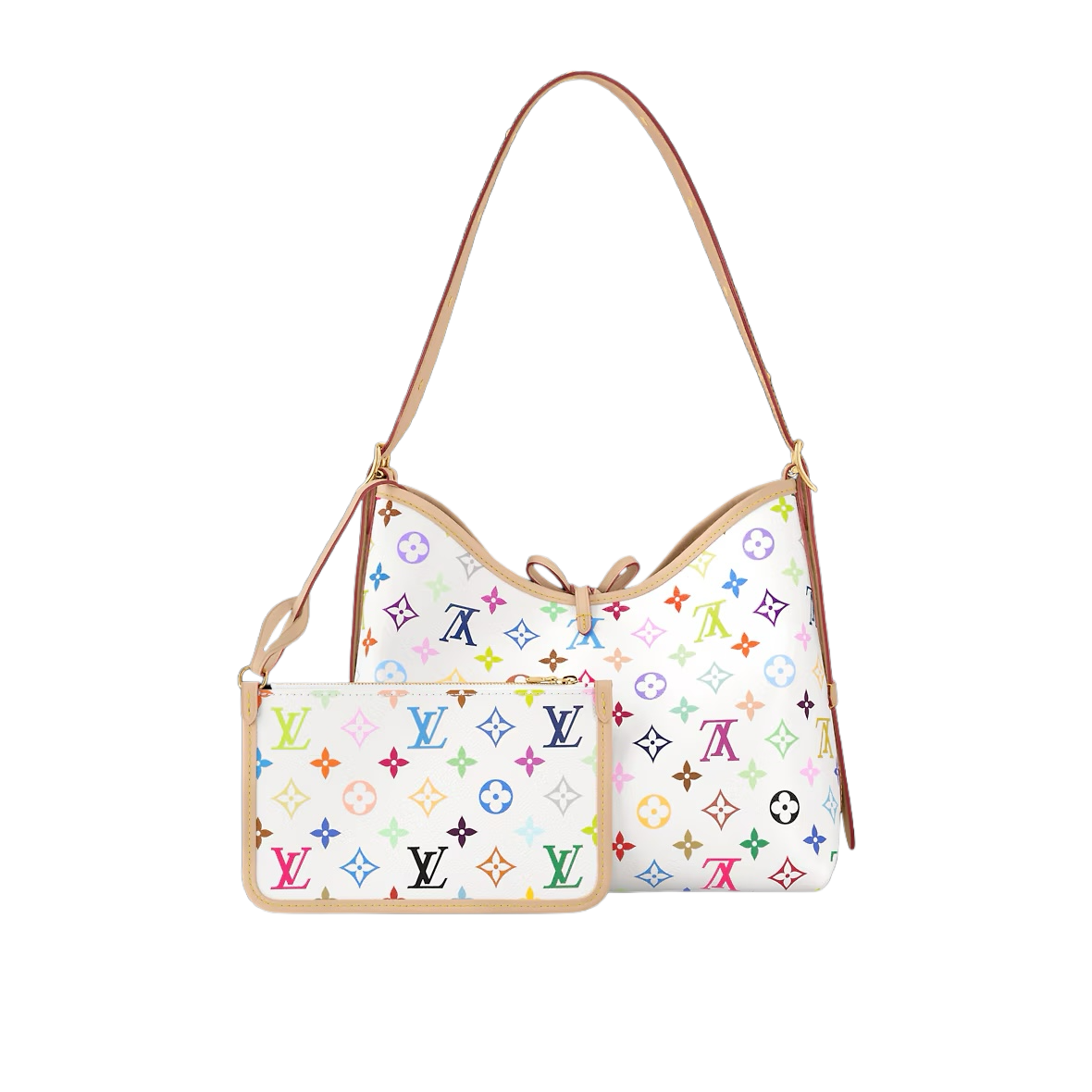 LV Luxury Element Artistic Multicolor Limited-Edition Carryall Small Shoulder Bag LV010
