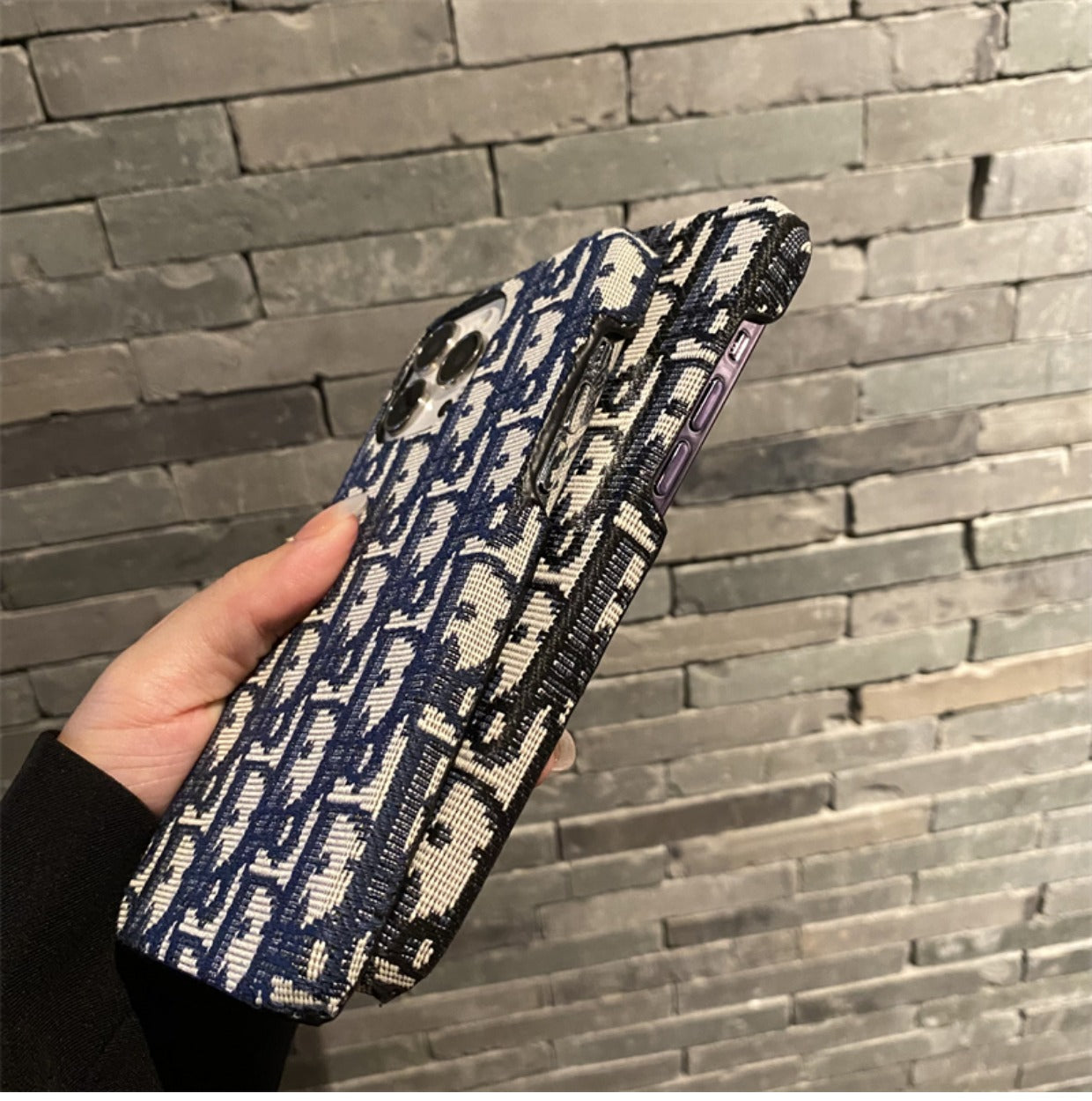 CD iPhone Case Classic Fabric Blue -GDK240315-GTOCASE