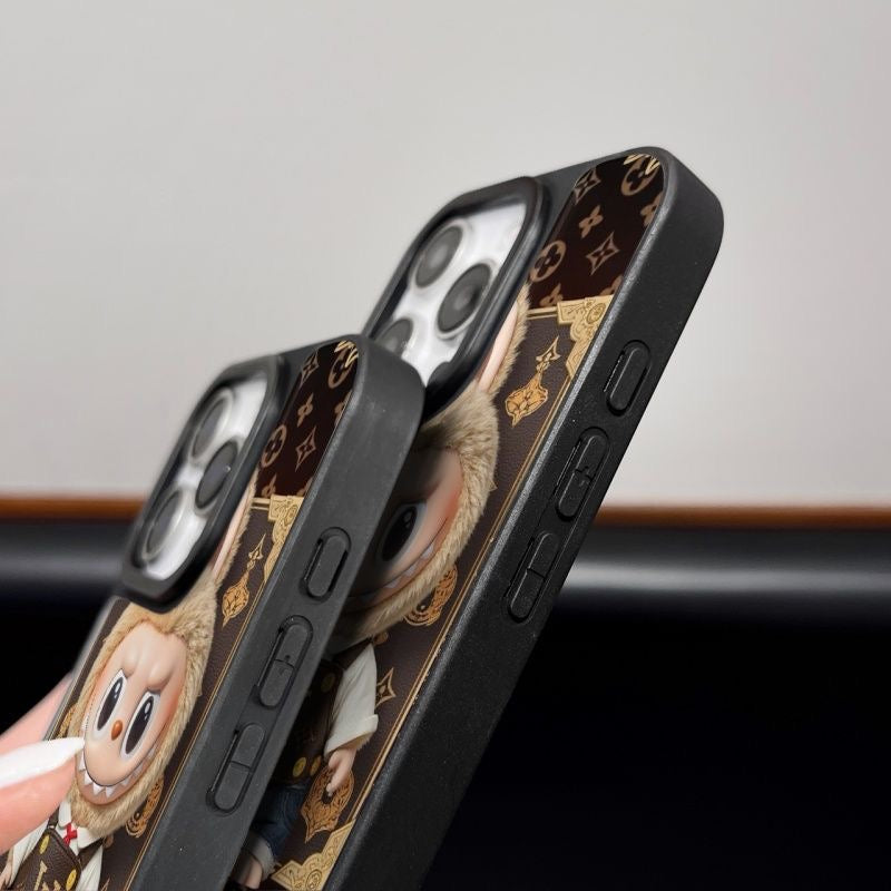 Schwarze iPhone-Hülle mit Monogramm – QB231115