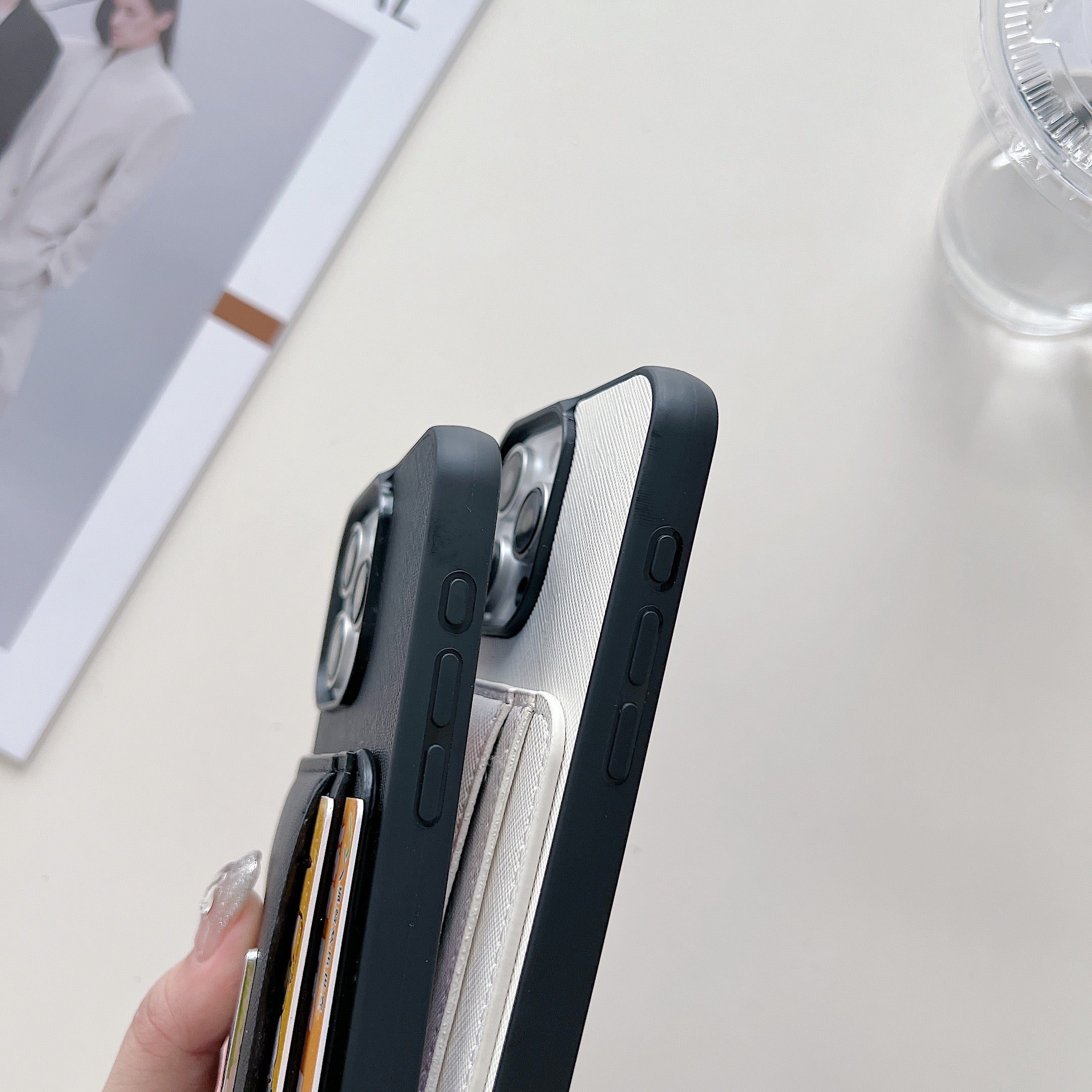 PR Case With Card Holder For iPhone White-XFK241537-GTOCASE