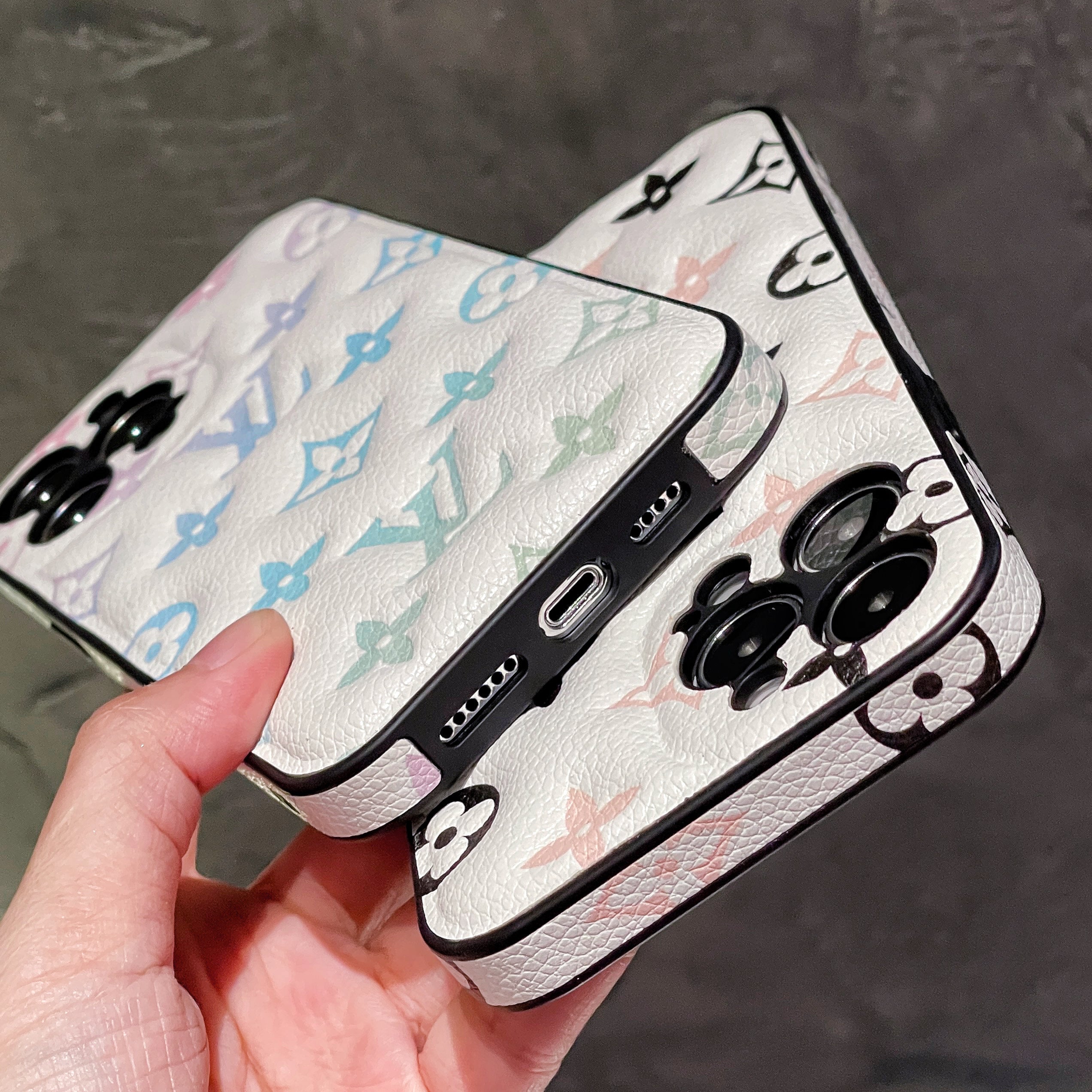 Monogram iPhone Case -Blue-QB2411830-GTOCASE