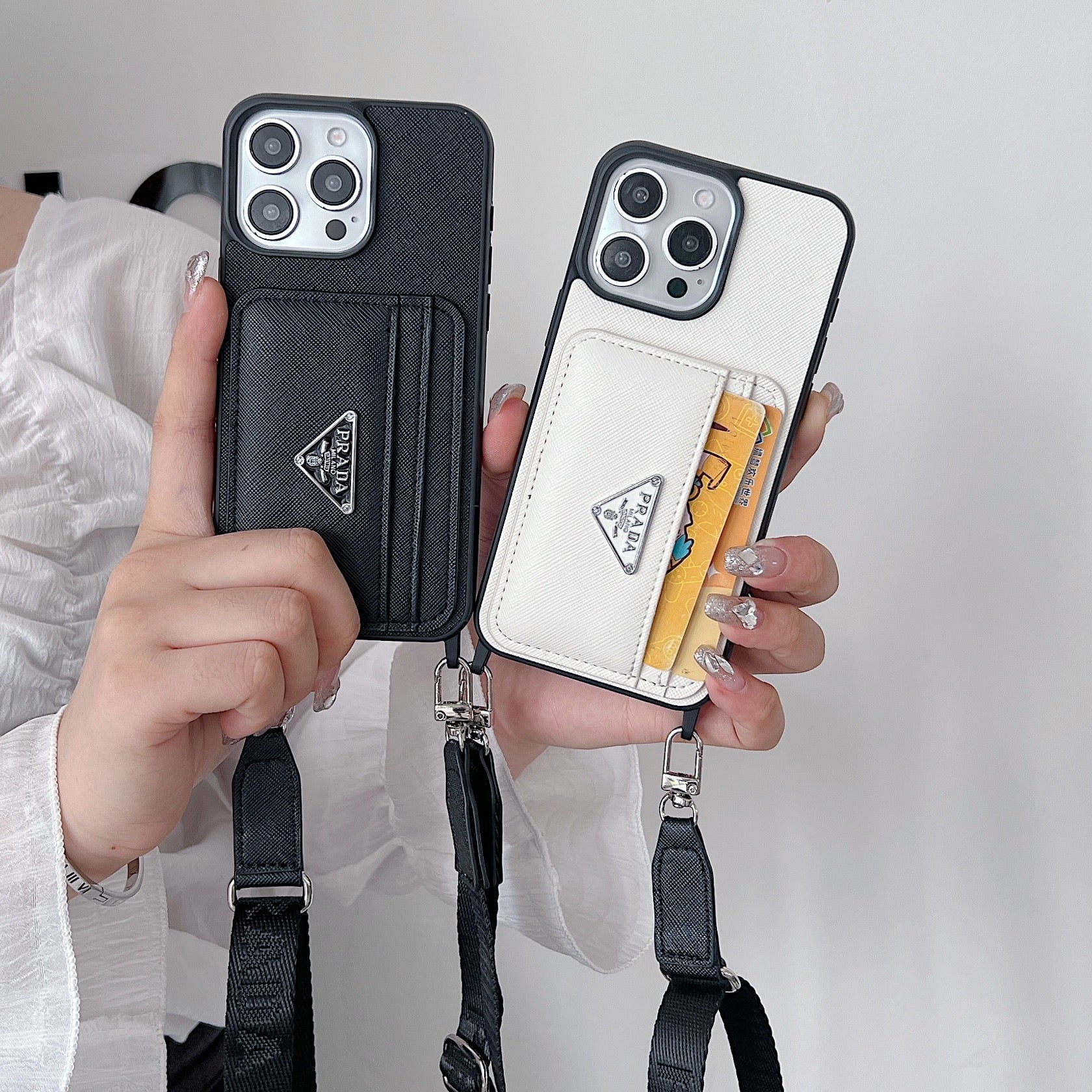 PR Case With Card Holder For iPhone Black-XFK241537-GTOCASE