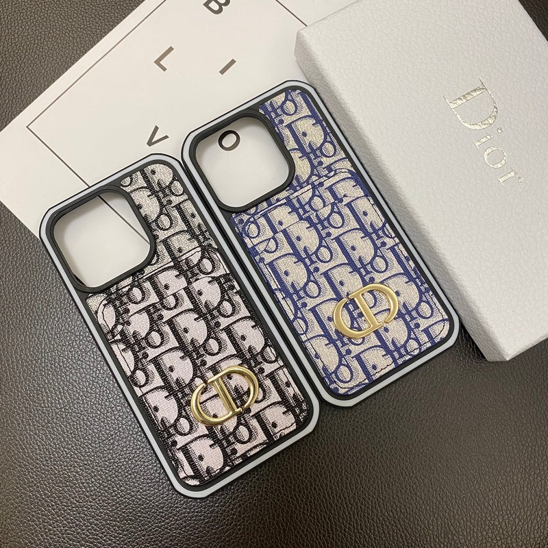 CD iPhone Case With Card Holder Black -LB240513-GTOCASE