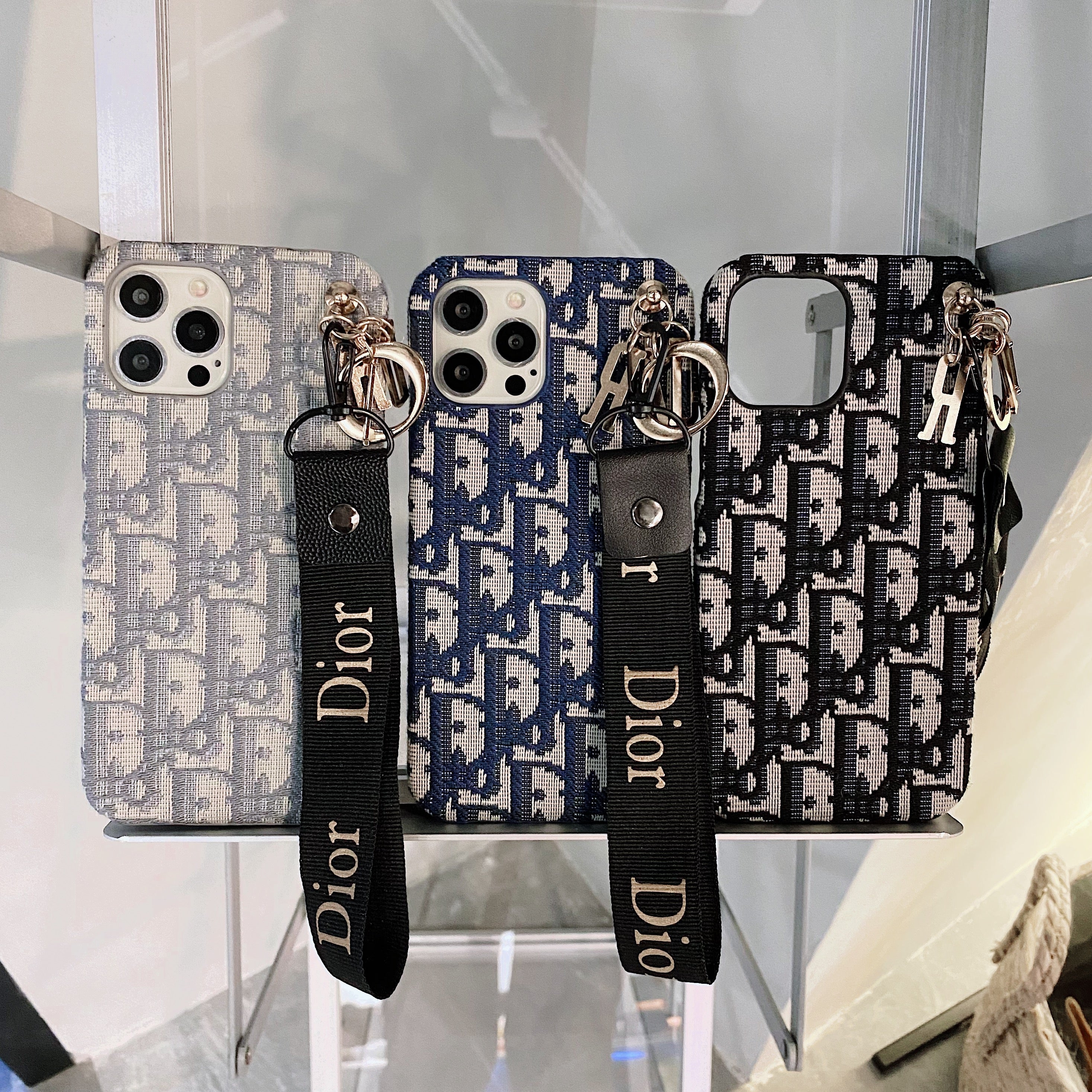 CD iPhone Case With Strap Gray-GS240315-GTOCASE