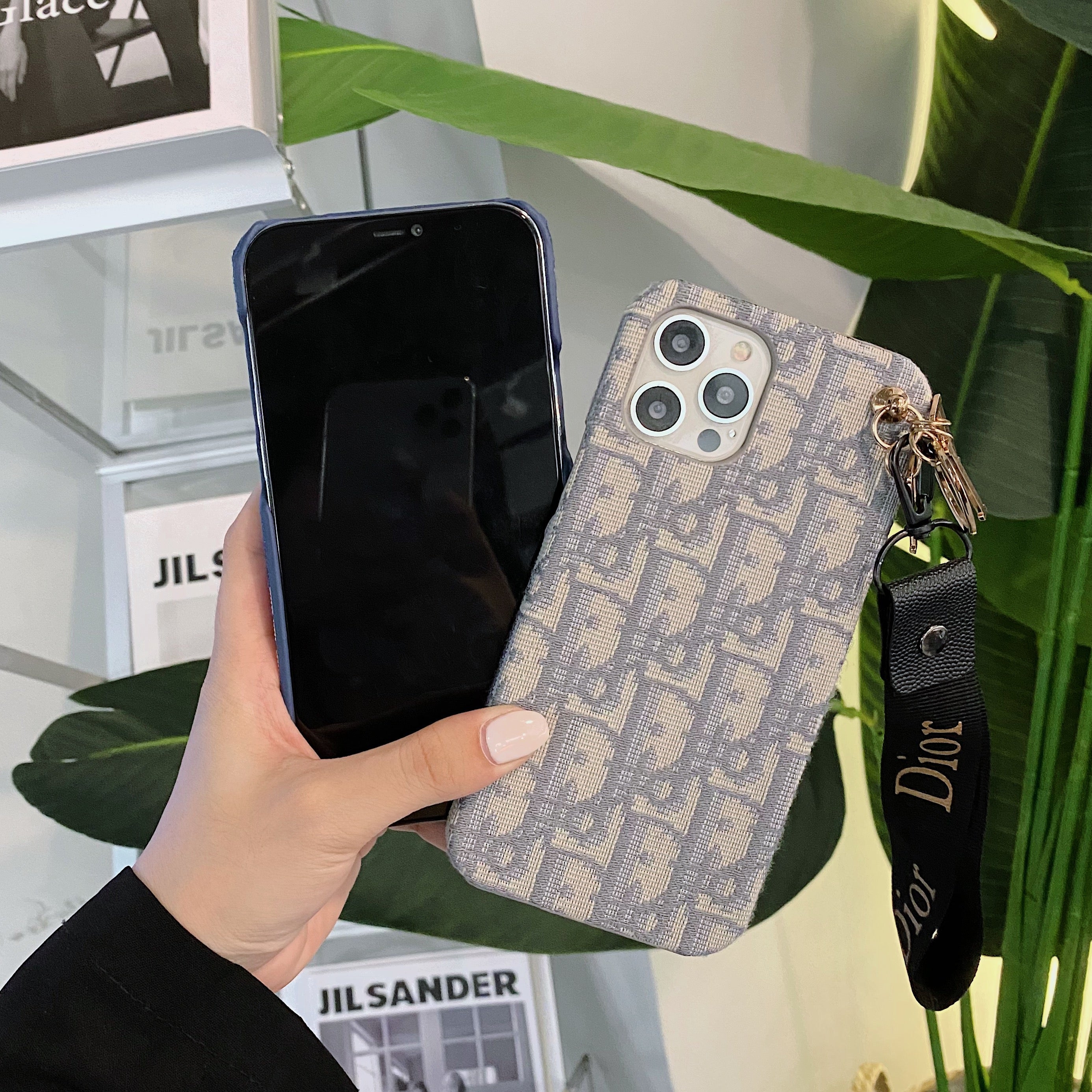 CD iPhone Case With Strap Gray-GS240315-GTOCASE