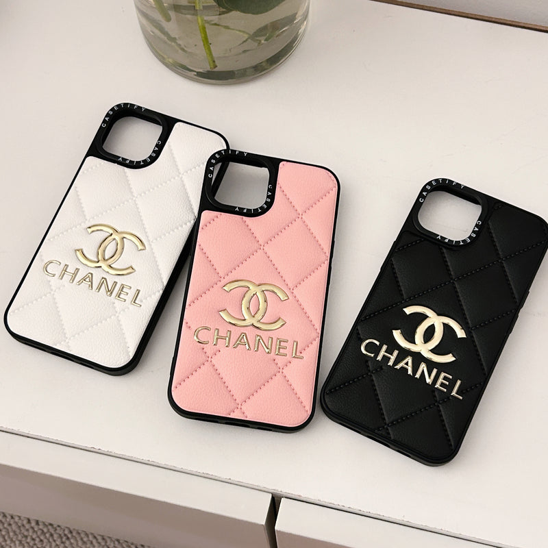 Leather CC iPhone Case Black-JB240320-GTOCASE