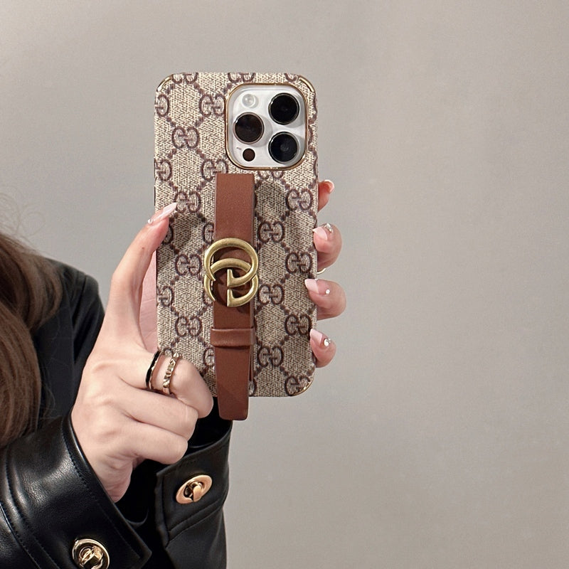 GG iPhone Case With Holder Brown -SW240330-GTOCASE