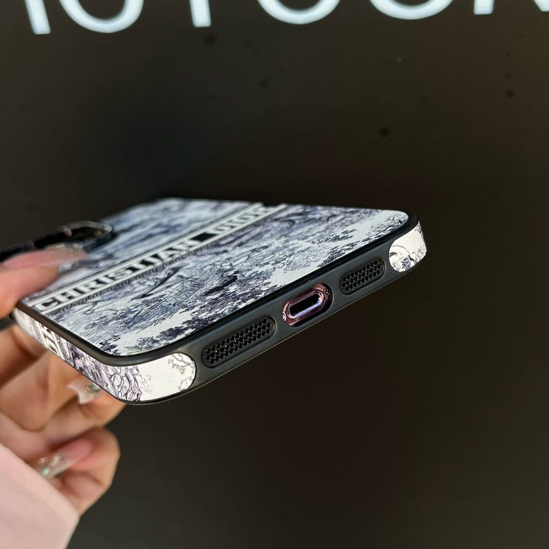 Leather CD iPhone Case-LH231227-GTOCASE