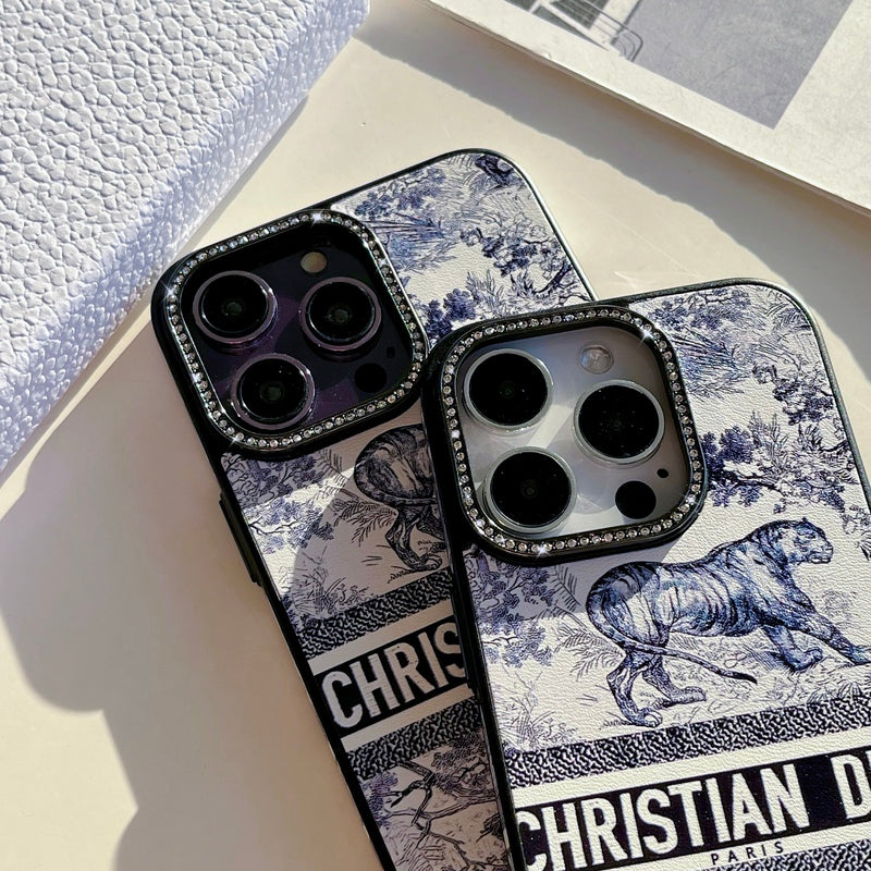 Leather CD iPhone Case-LH231227-GTOCASE