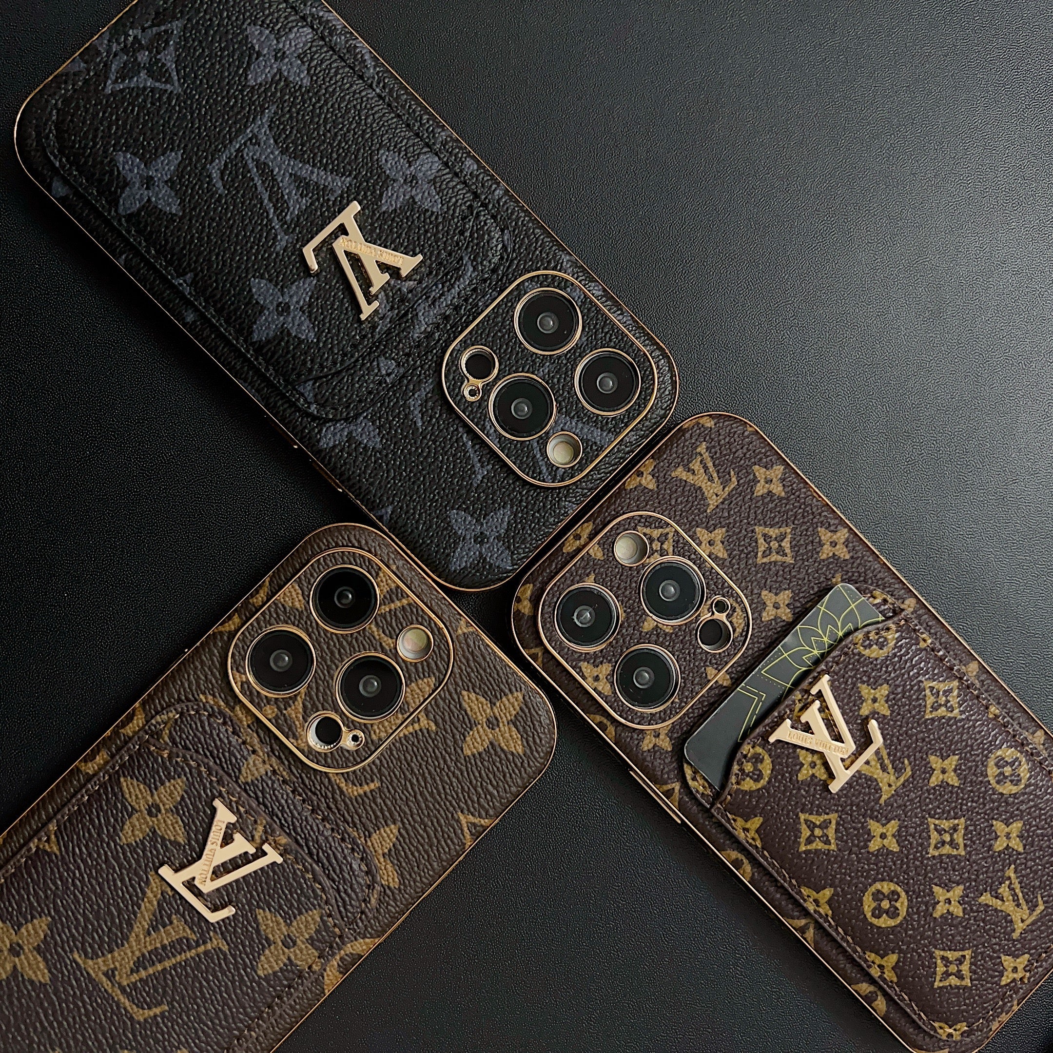 Classic Monogram iPhone Case With Card Holder -Small printing-CHD231124-GTOCASE