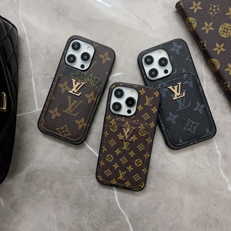 Classic KK iPhone Case With Card Holder -Big printing-KKD240313-GTOCASE