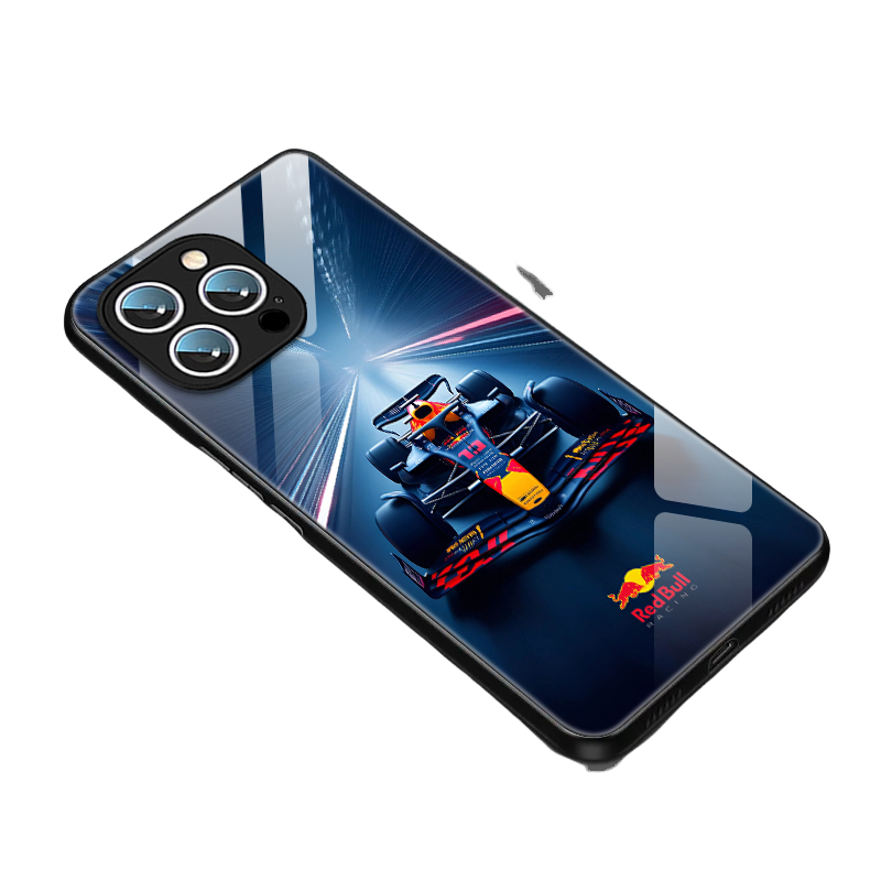 iPhone 16 Pro Max Case - Red Bull Leather Texture Anti-Slip Full Cover - Vettel Series I