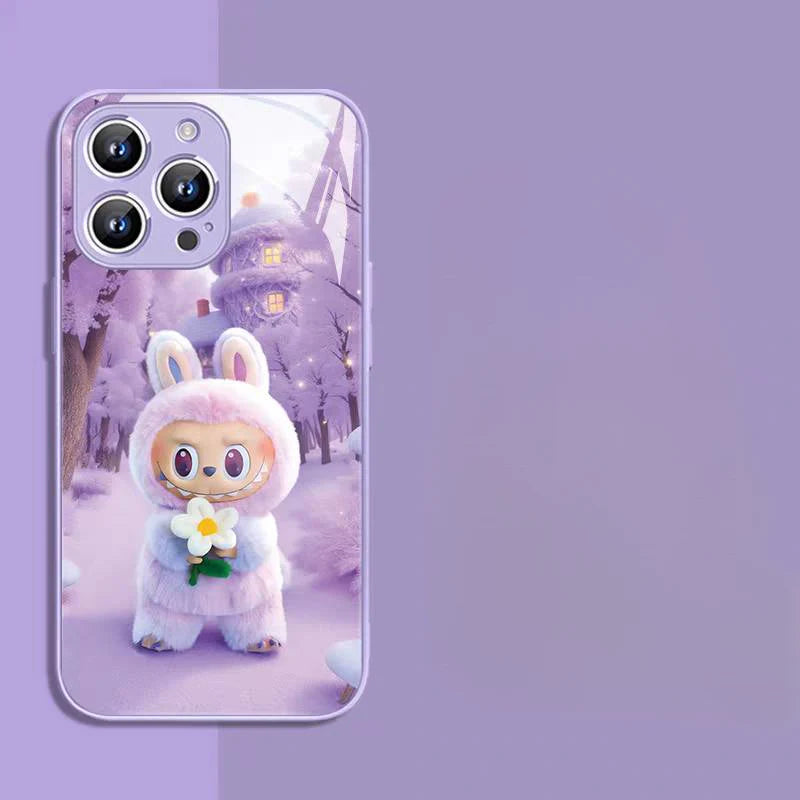 DT30 Labubu Designer Toy Glass Case for iPhone 16 Pro Max/15 Pro Max/14 Pro Max - Ultra-clear tempered glass with exclusive streetwear art & military-grade drop protection