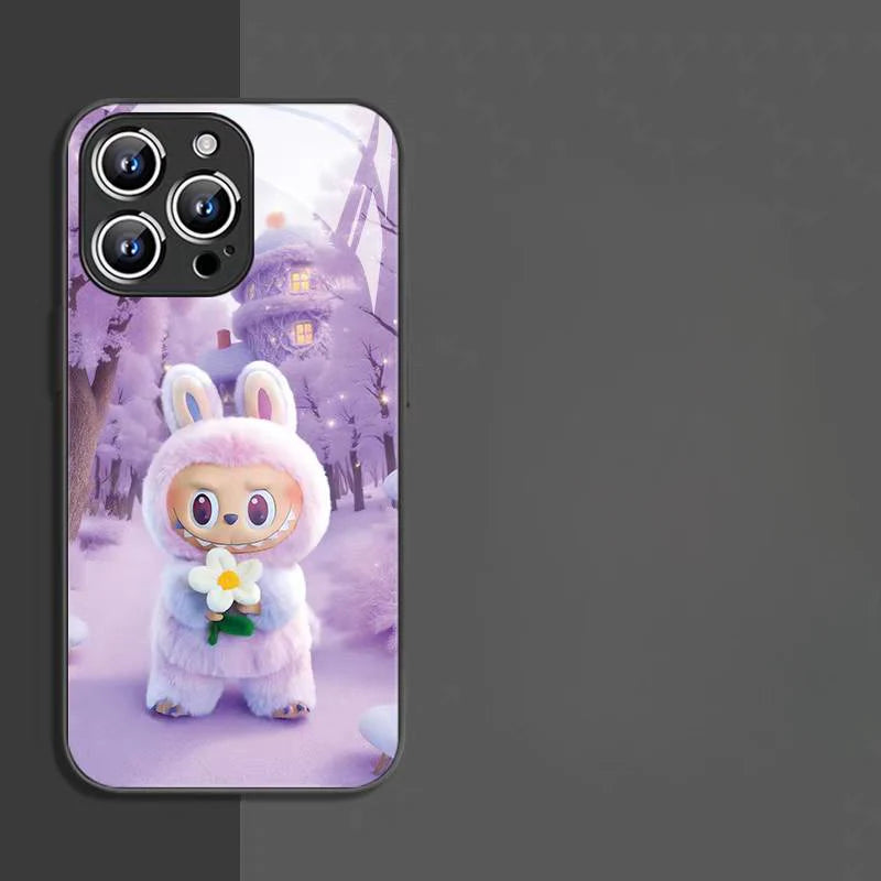 Trendy Labubu art iPhone 16 Pro Max case with military-grade protection & magsafe compatibility - stylish designer toy phone cover for drops protection