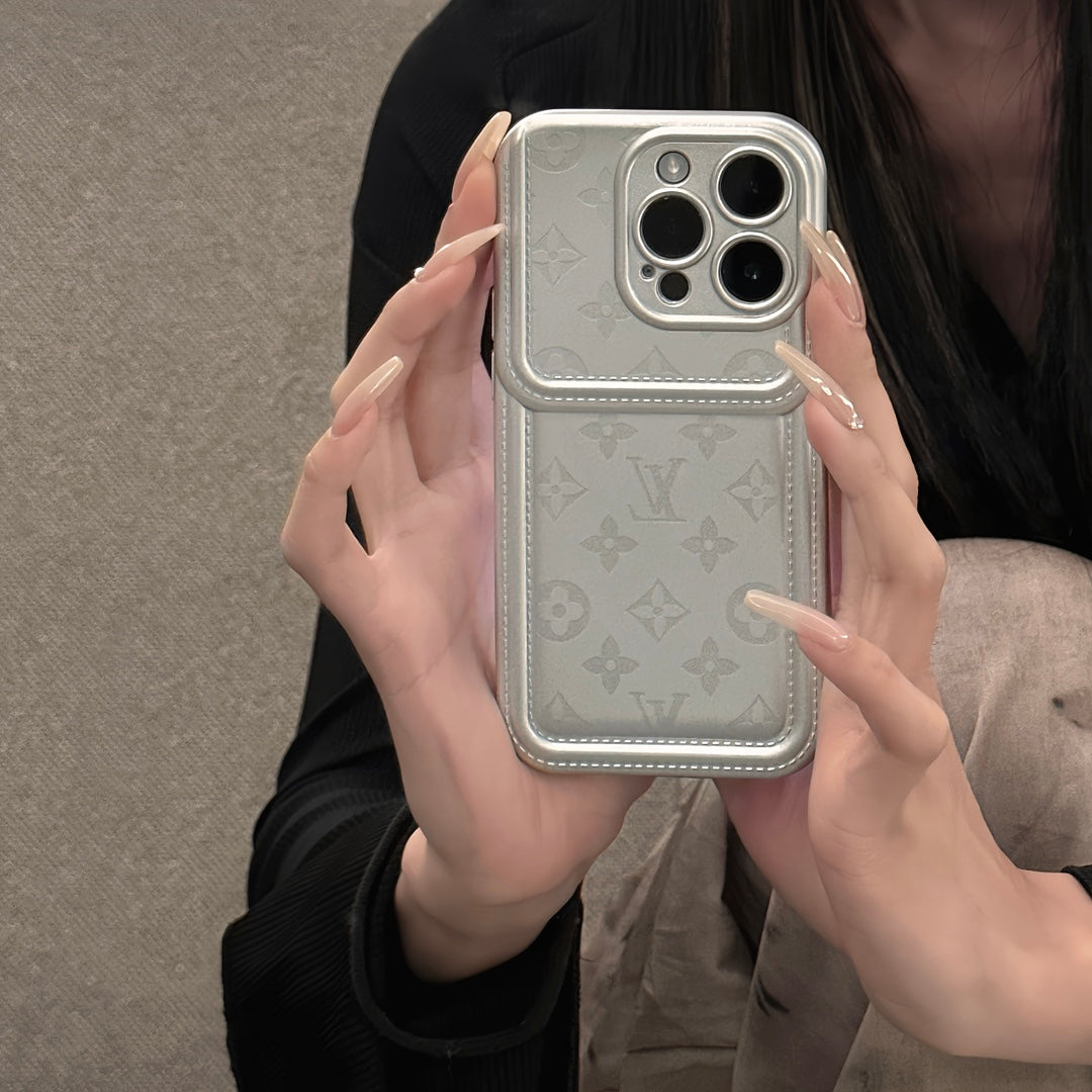 Silver Monogram iPhone Case -Small printing-SYH231201-GTOCASE