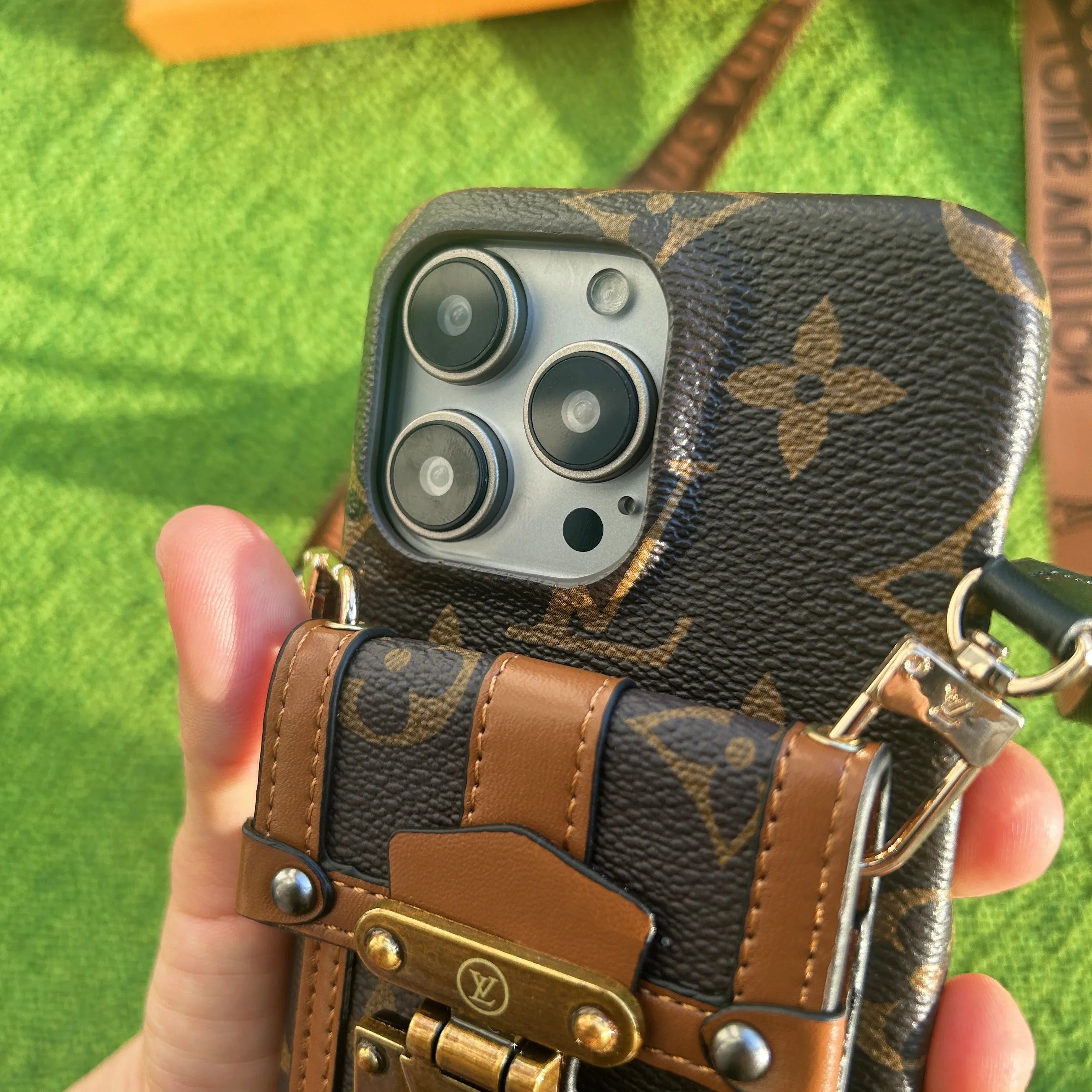Handmade LV phone cases punk style