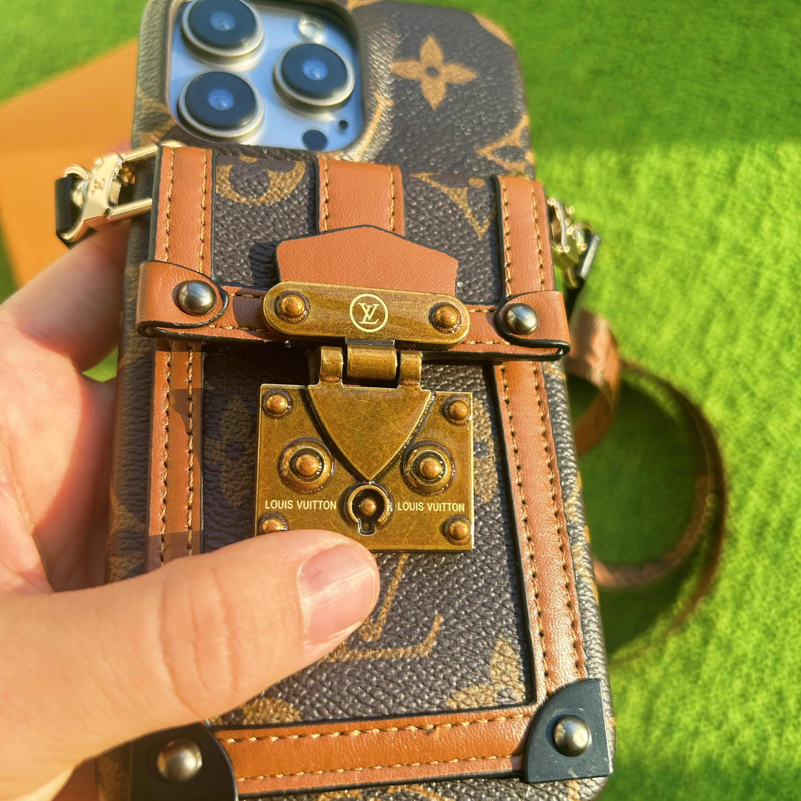 Handmade LV phone cases punk style