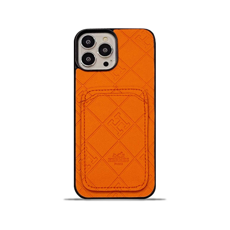  H Case With Card Holder For iPhone Orange-KBK241432-GTOCASE