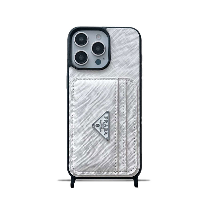 PR Case With Card Holder For iPhone White-XFK241537-GTOCASE