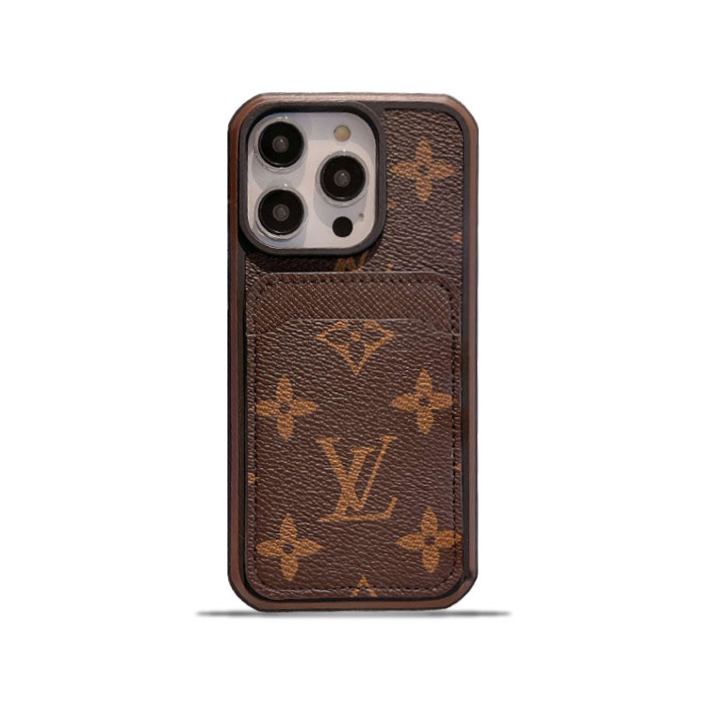 Monogram iPhone Case With Card Holder Big Printing -ZP241107-GTOCASE