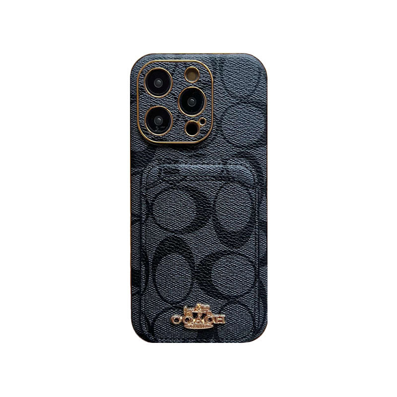 CH  iPhone Case With Card Holder Brown  -KB241651-GTOCASE