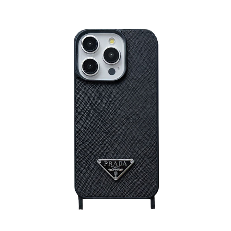 Leather PR Case With Strap For iPhone White-PGS241837-GTOCASE