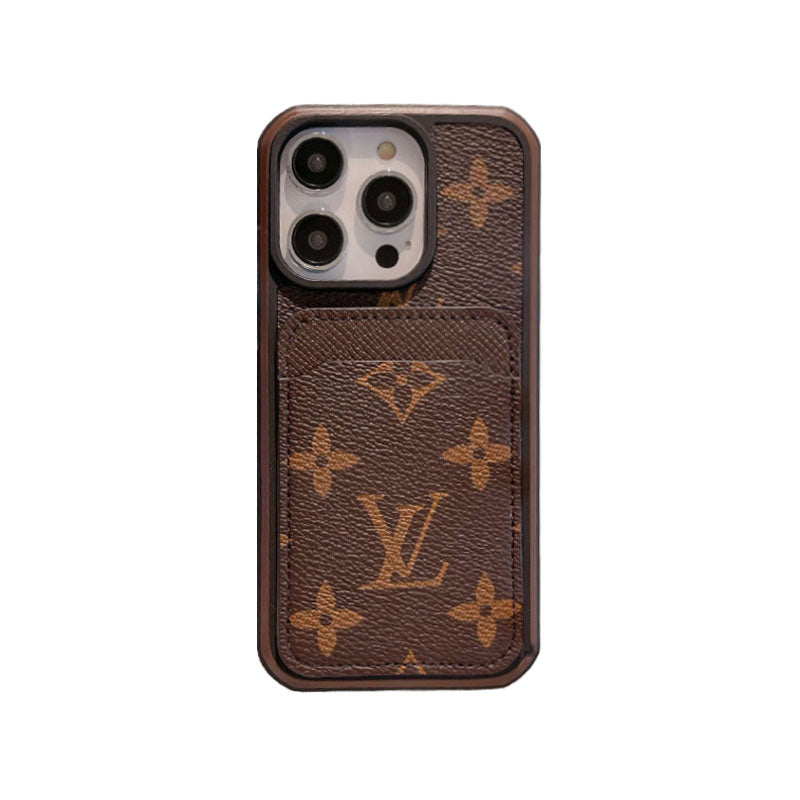 Monogram iPhone Case With Card Holder Big Printing -ZP241107-GTOCASE