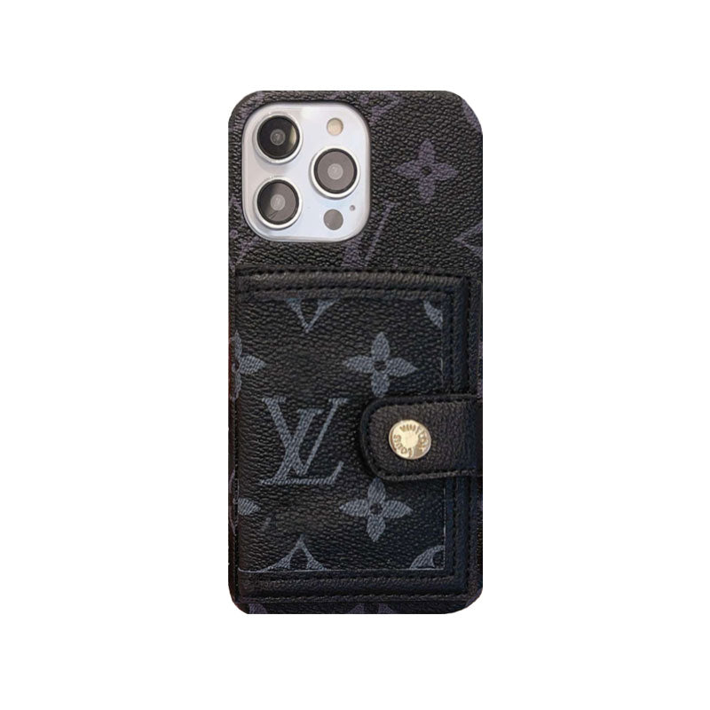 Leather Monogram Case With Wallet For iPhone-YCQ241712-GTOCASE