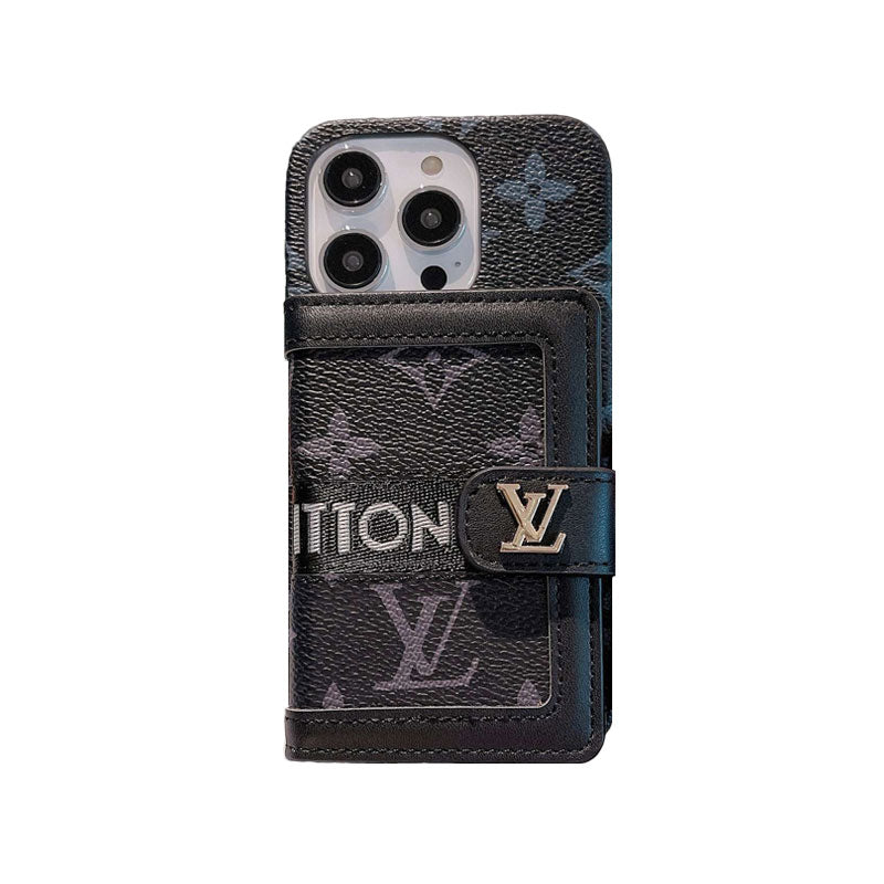 Monogram iPhone Case With Wallet And Crossbody Strap Brown -QB240329-GTOCASE