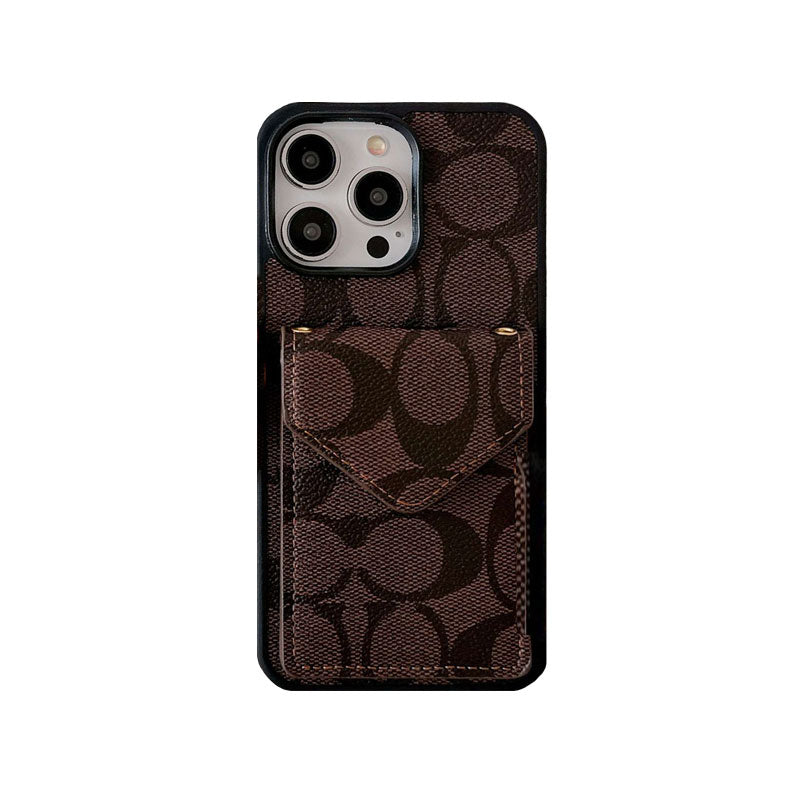 CH  iPhone Case With Card Holder And Strap Light Black -SJ240513-GTOCASE