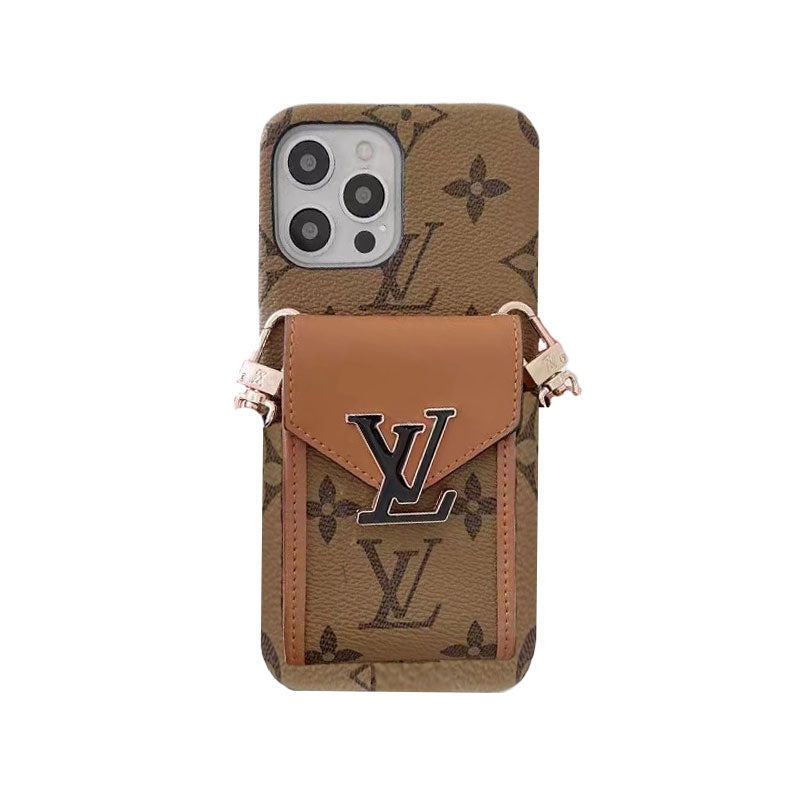 Monogram iPhone Case With Wallet And  Strap White Grid -DGK240329-GTOCASE