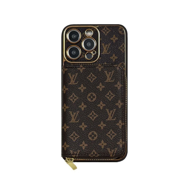 Monogram iPhone Case With Wallet Brown Big Printing-LQB240329-GTOCASE