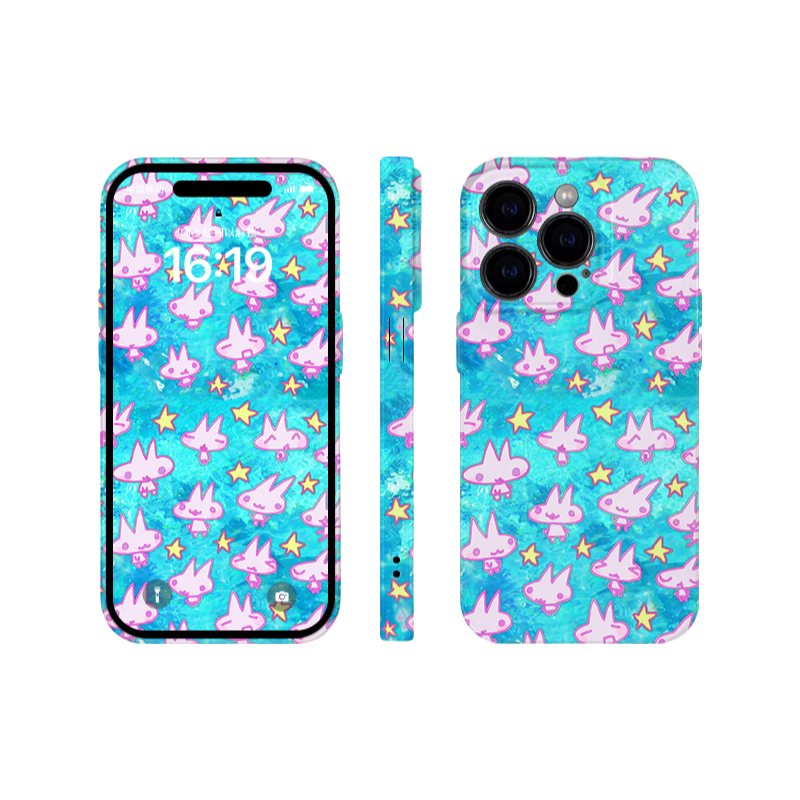 Y2K Aesthetic Bunny iPhone 16/15/14/13/12 Max Pro Case - Shockproof Cute Phone Cover for Girls