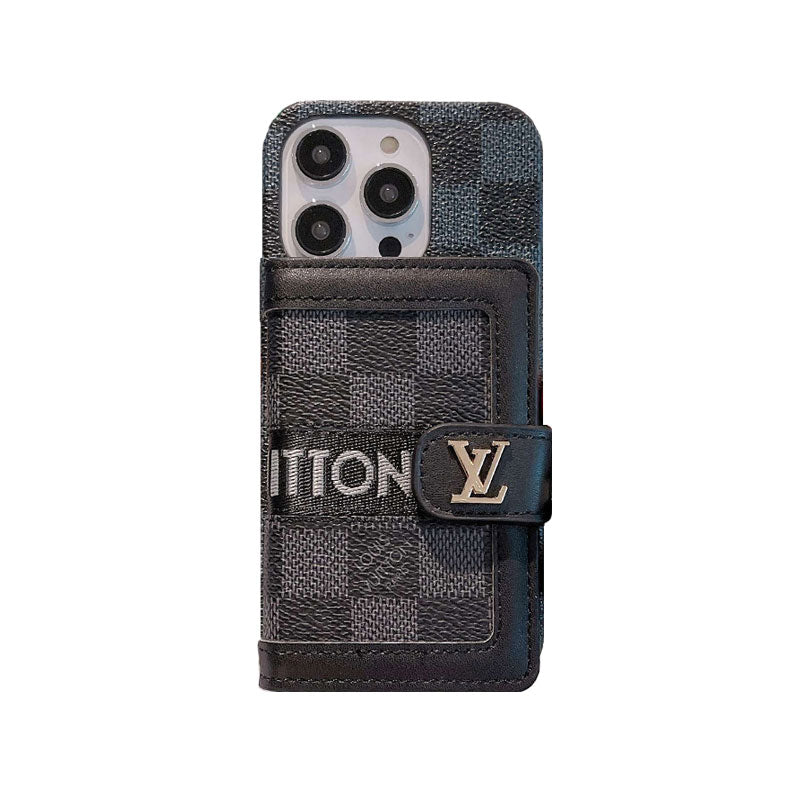 Monogram iPhone Case With Wallet And Crossbody Strap Brown -QB240329-GTOCASE