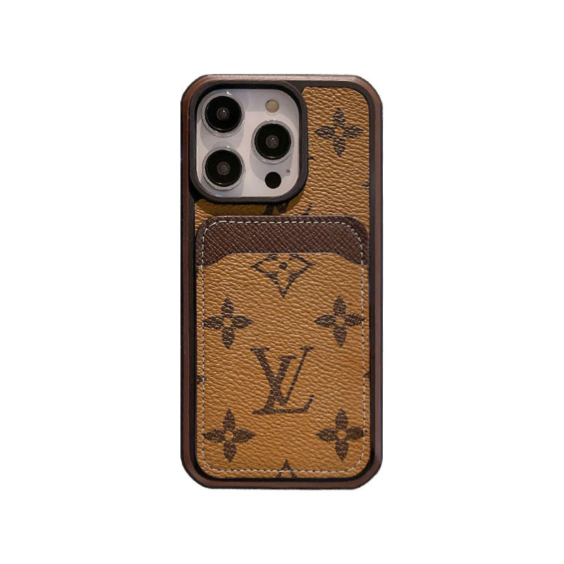 Monogram iPhone Case With Card Holder Big Printing -ZP241107-GTOCASE