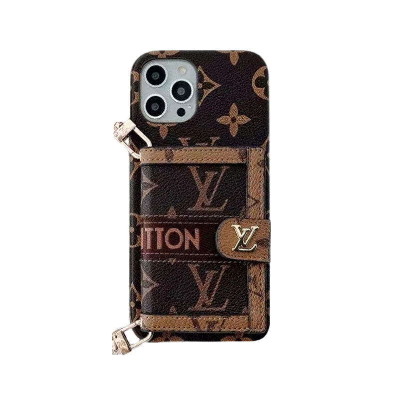 Monogram iPhone Case With Wallet And Strap Black -DL240329-GTOCASE