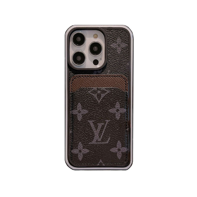 Monogram iPhone Case With Card Holder Big Printing -ZP241107-GTOCASE