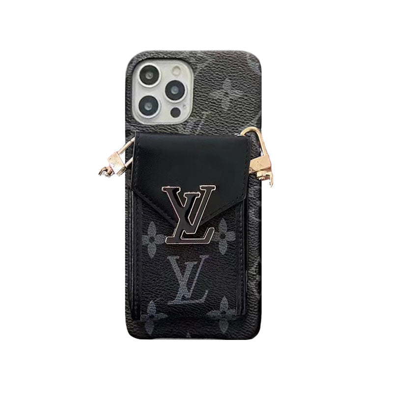 Monogram iPhone Case With Wallet And  Strap White Grid -DGK240329-GTOCASE