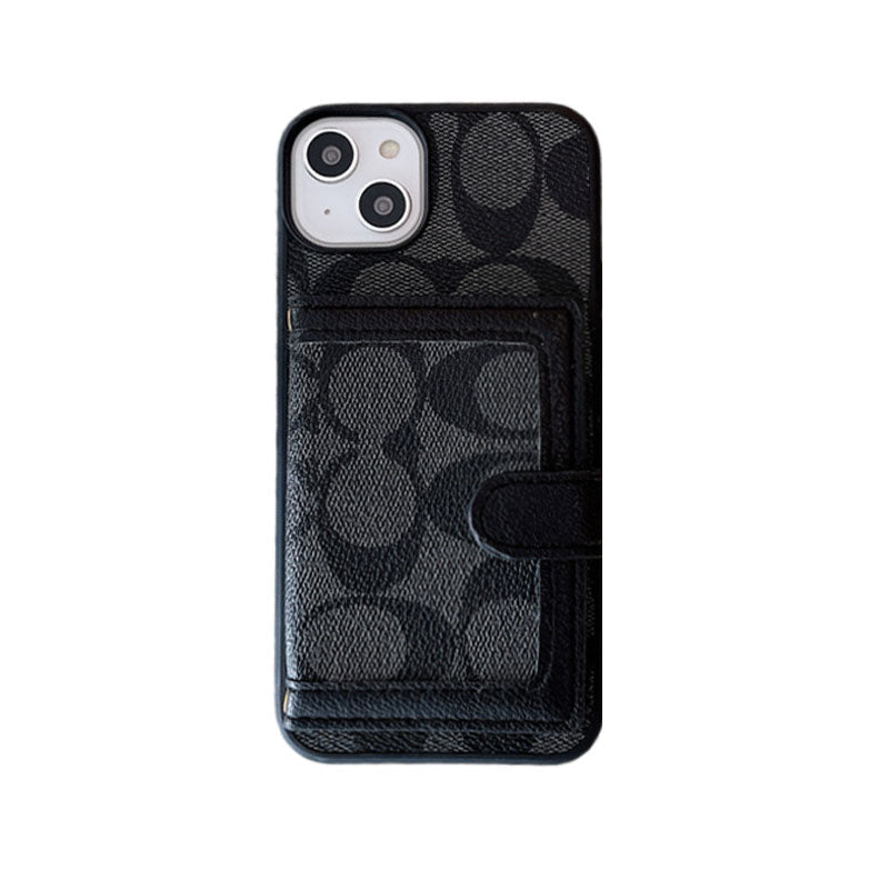 CH  iPhone Case With Wallet And CHrossbody Strap Black -XK240402-GTOCASE