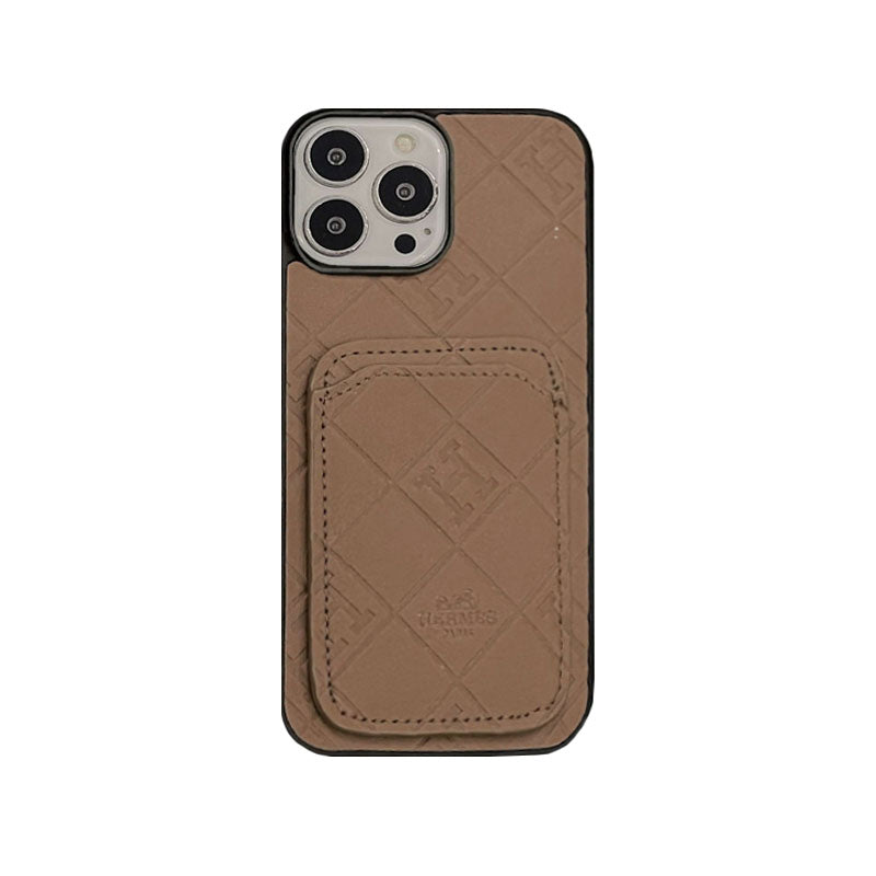 H Case With Card Holder For iPhone Orange-KBK241432-GTOCASE