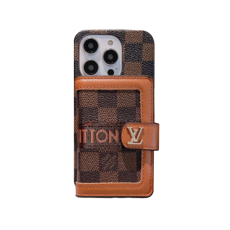 Monogram iPhone Case With Wallet And Crossbody Strap Brown -QB240329-GTOCASE